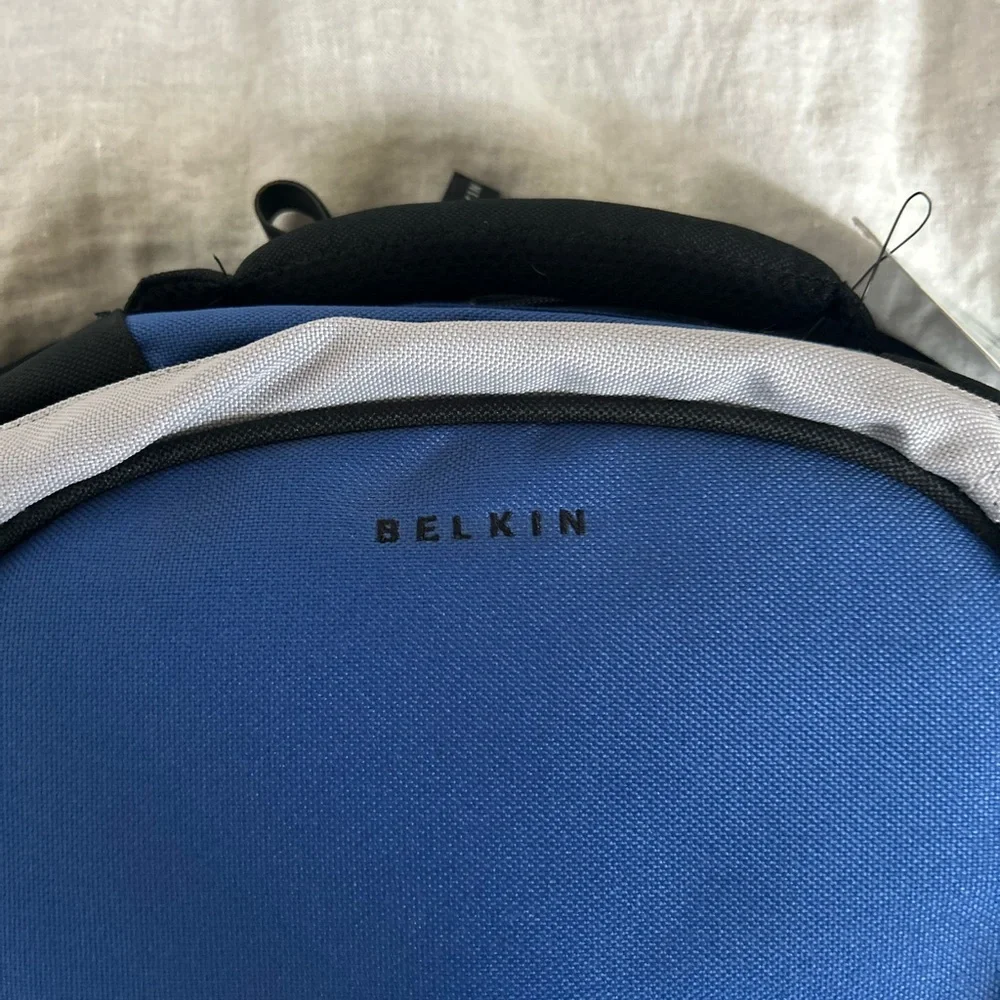 Belkin Black and Blue Backpack with Gray Highlights